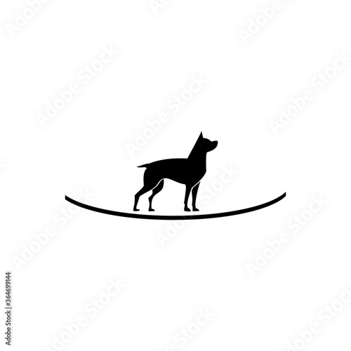 vector isolated black silhouette of a dog collection