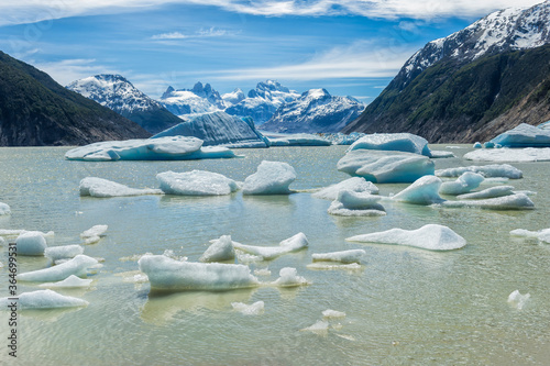 фотографія Glacial lake with small icebergs floating, Laguna San Rafael National Park, Ayse
