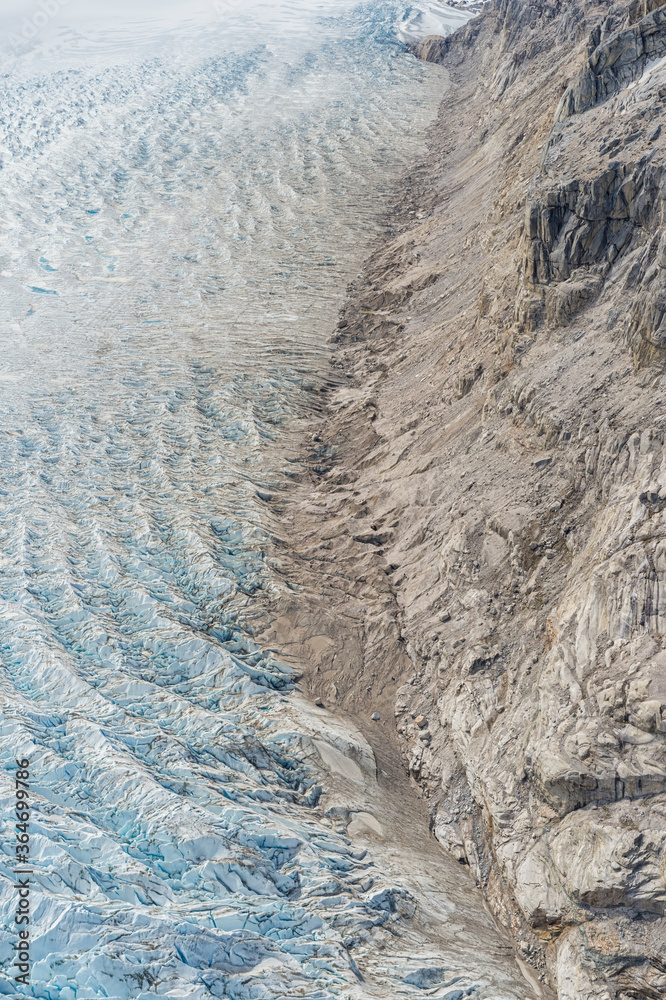 Fototapeta premium Northern Patagonian Ice Field, Aerial view, Laguna San Rafael National Park, Aysen Region, Patagonia, Chile