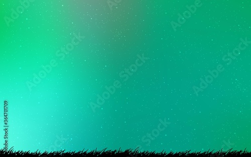 Light Green vector background with galaxy stars. Modern abstract illustration with Big Dipper stars. Pattern for astronomy websites.