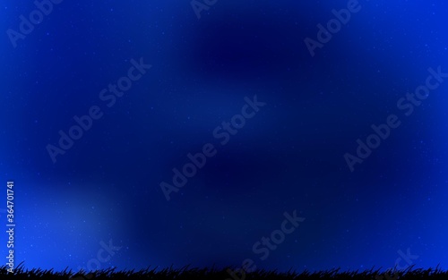 Dark BLUE vector background with astronomical stars. Shining illustration with sky stars on abstract template. Best design for your ad, poster, banner.