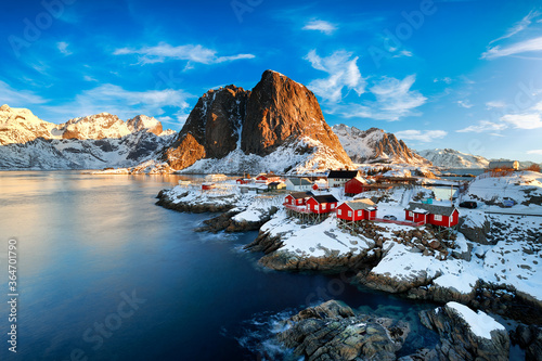 Panorama of Norway lofotens - hamnoy