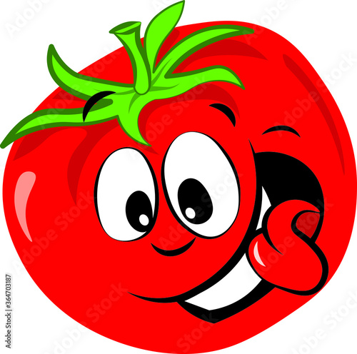 healthy testy funny tomato character facial expression