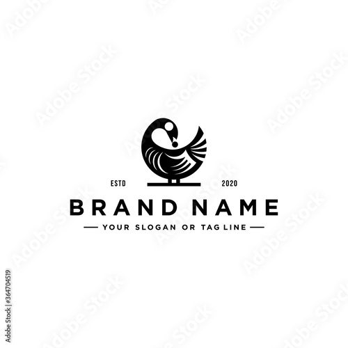 Sankofa logo design vector photo