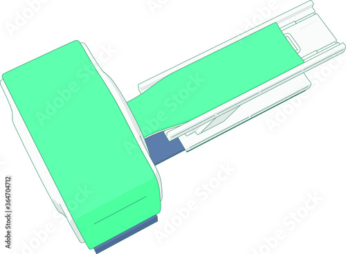 birds eye angle MRI scanner medical equipment