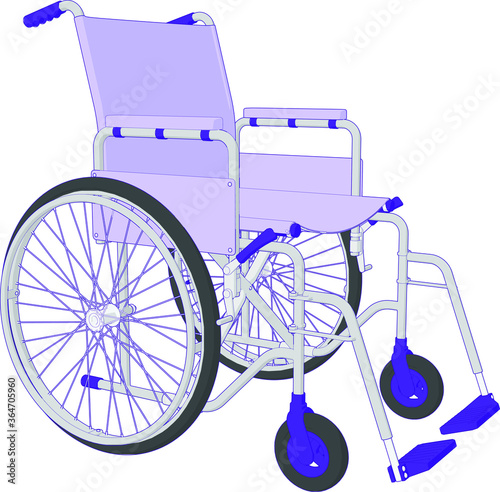 Self Propelled Wheel Chair Perspective Angle 
