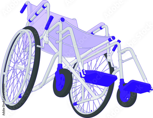 Self Propelled Wheel Chair Perspective Angle 