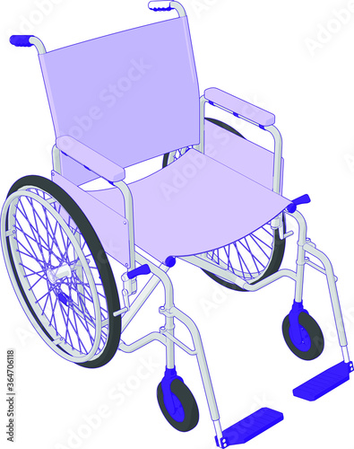 Self Propelled Wheel Chair Perspective Angle 