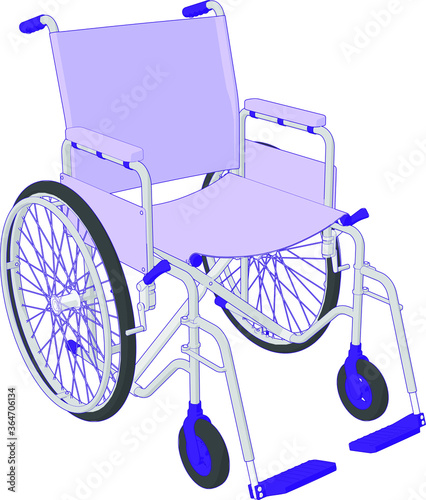 Self Propelled Wheel Chair Perspective Angle 