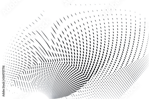 Abstract halftone dots and lines background, pop art, geometric dynamic pattern, vector modern design texture.