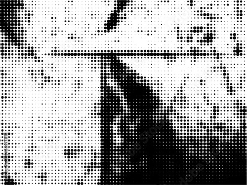 Grunge halftone dots background vector texture