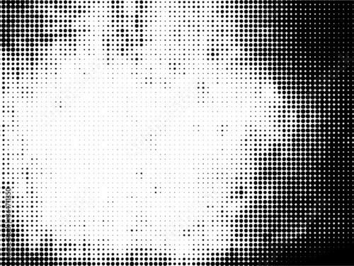 Grunge halftone dots background vector texture