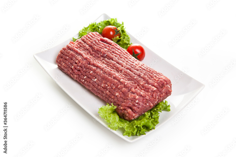 Forcemeat isolated on a white background Forcemeat isolated on a white background
