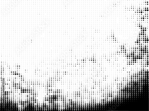 Grunge halftone dots background vector texture