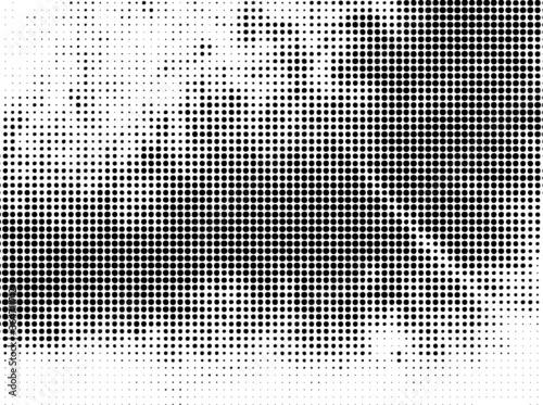 Grunge halftone dots background vector texture
