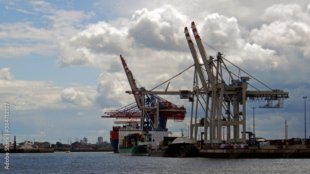 cranes in the port