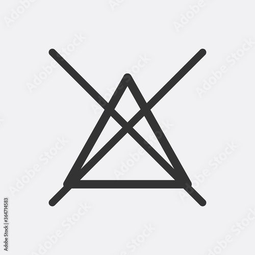 No bleach icon. Laundry symbol modern, simple, vector, icon for website design, mobile app, ui. Vector Illustration