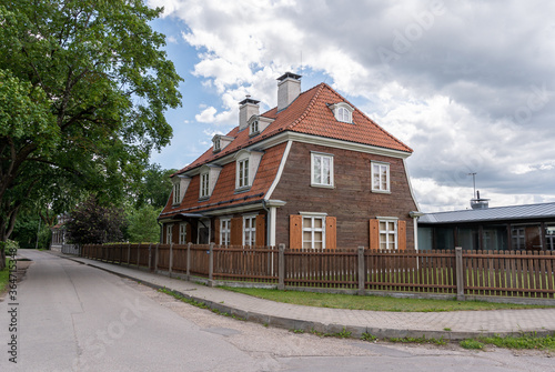 Fototapeta Naklejka Na Ścianę i Meble -  street view in kipsala riga latvia