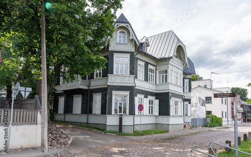 street view in kipsala riga latvia photo