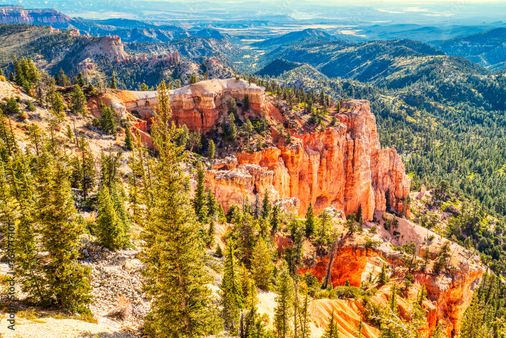 Bryce Canyon National Park during a Sunny Day, View from Farview Point, Utah