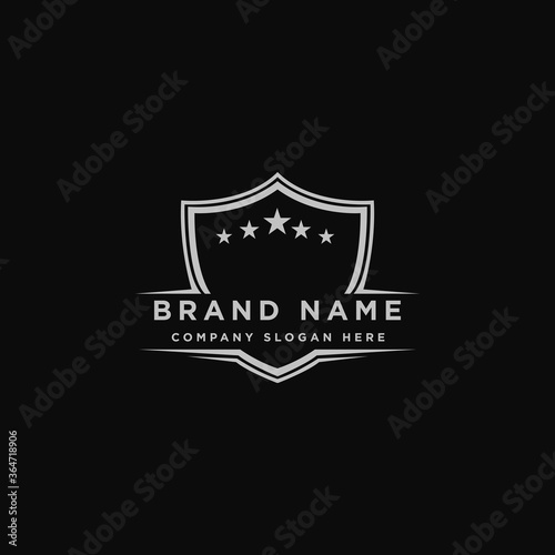 simple badge logo design template element