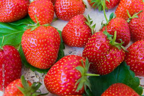 Strawberry. Fresh organic berries. Fruit background.
