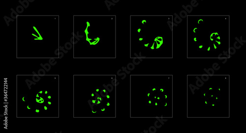 Shine liquid effect. Liquid explosion animation effect. Animation Sprite sheet for games, cartoon or animation. vector style animation effect 1491.