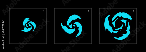 Shine water effect. Water explosion animation effect. Animation sprite sheet for games, cartoon or animation. vector style animation effect 1506.