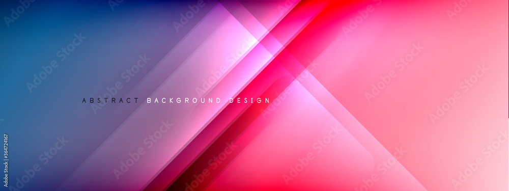 Motion concept neon shiny lines on liquid color gradients abstract backgrounds. Dynamic shadows and lights templates for text