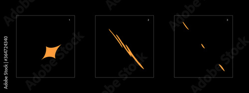 Shine dust effect. Dust explosion animation effect. Animation sprite sheet for games, cartoon or animation. vector style animation effect 1501.