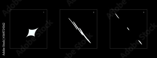 Shine explosion effect. Smoke explosion animation effect. Animation Sprite sheet for games, cartoon or animation. vector style animation effect 1499.
