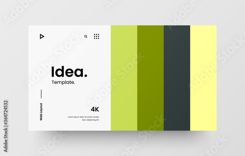 Creative horizontal website screen part for responsive web design project development. Abstract geometric pattern banner layout mock up. Corporate landing page block vector illustration template.