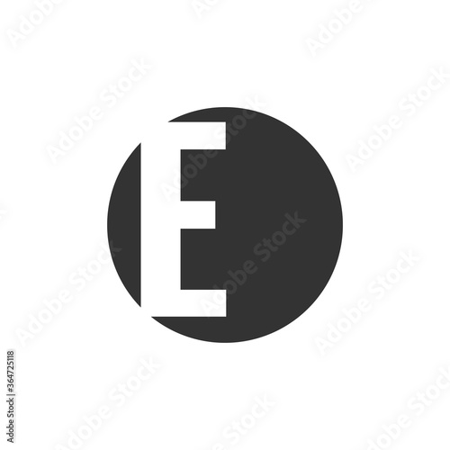 E alphabet vector design template illustration