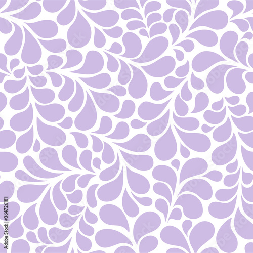 Water drops lilac seamless pattern surface vector design. Flourishes texture. Great for wallpaper, backgrounds, invitations, packaging, design projects, textile scrapbooking