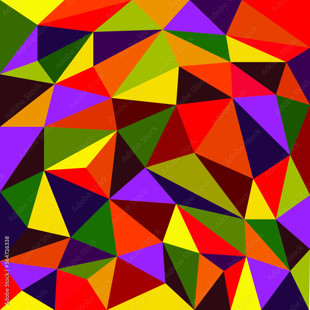 Fototapeta premium Multicolored background of geometric shapes of triangles