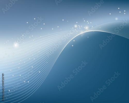 Blue sky with glitter stars design for background