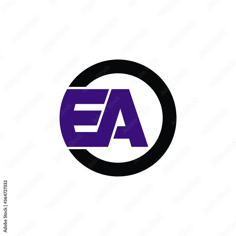 Obraz premium Letter EA logo icon design vector. monogram logo vector illustration
