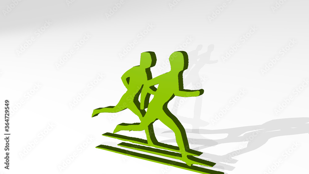 ATHLETIC MAN WORKOUT on the wall. 3D illustration of metallic sculpture over a white background with mild texture. athlete and active ATHLETIC MAN WORKOUT on the wall. 3D illustration of metallic sculpture over a white background with mild texture. athlete and active