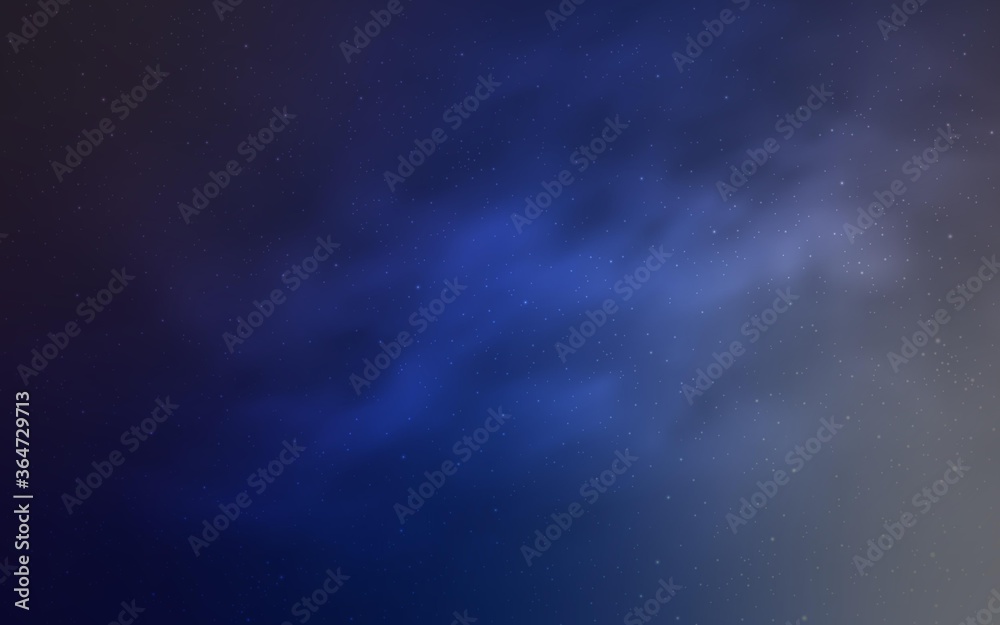 Light Pink, Blue vector background with galaxy stars. Space stars on blurred abstract background with gradient. Pattern for futuristic ad, booklets.