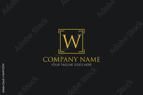 initial letter w luxury logo, icon, symbol vector illustration design template