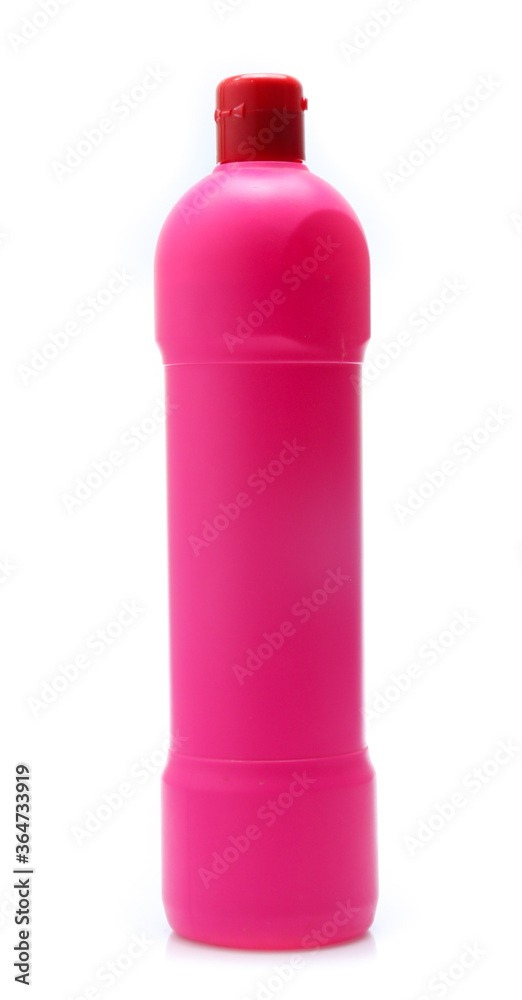 Pink bottle isolated on white background Pink bottle isolated on white background