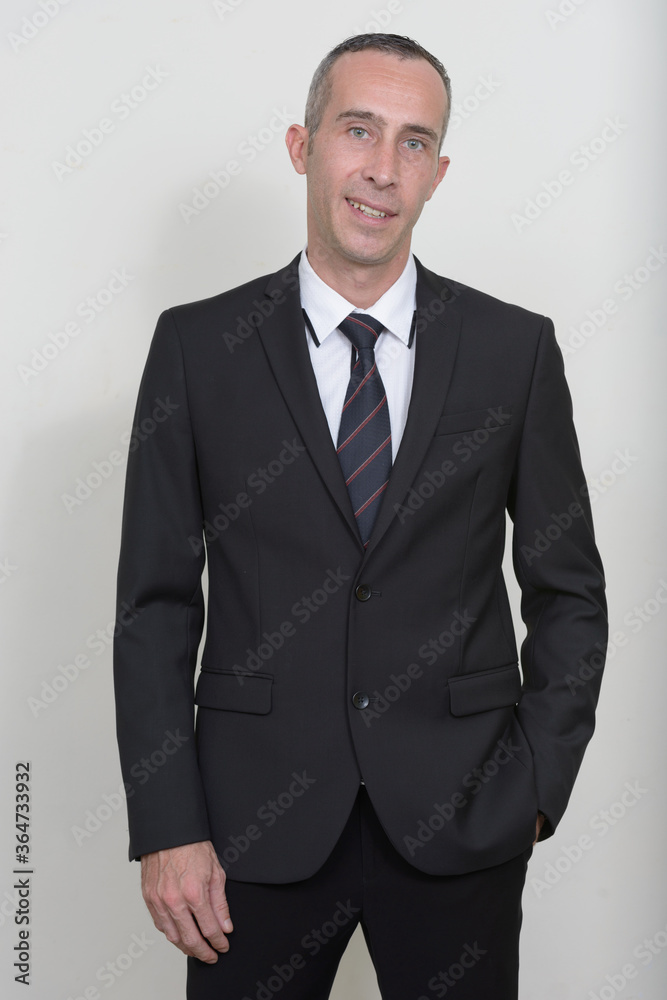 Fototapeta premium Portrait of mature handsome businessman in suit