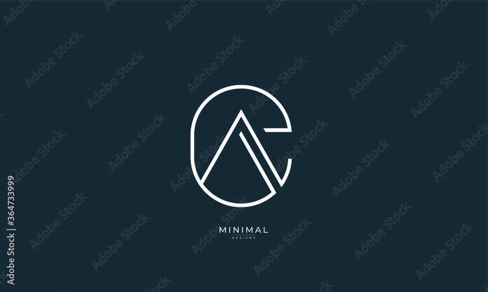 Alphabet letter icon logo EA or AE Alphabet letter icon logo EA or AE