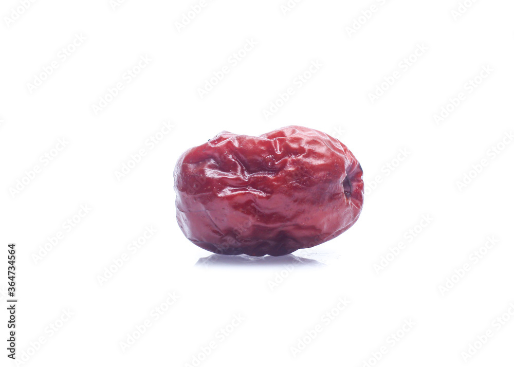 Dried red date or Chinese jujube isolated on white background Dried red date or Chinese jujube isolated on white background