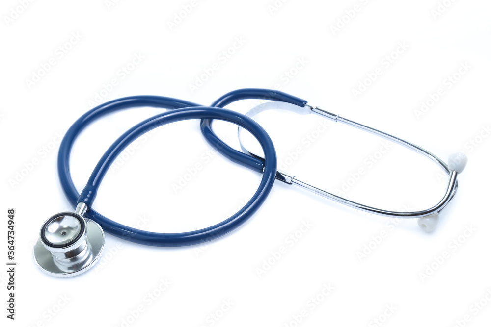 Blue stethoscope isolated on white Blue stethoscope isolated on white