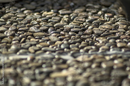 close up of stone pavement