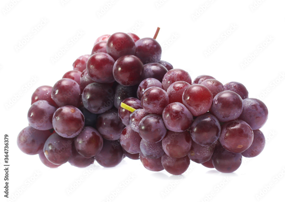 red grape  isolated on white