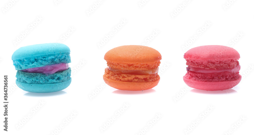 Colorful macaron isolated on white background Colorful macaron isolated on white background