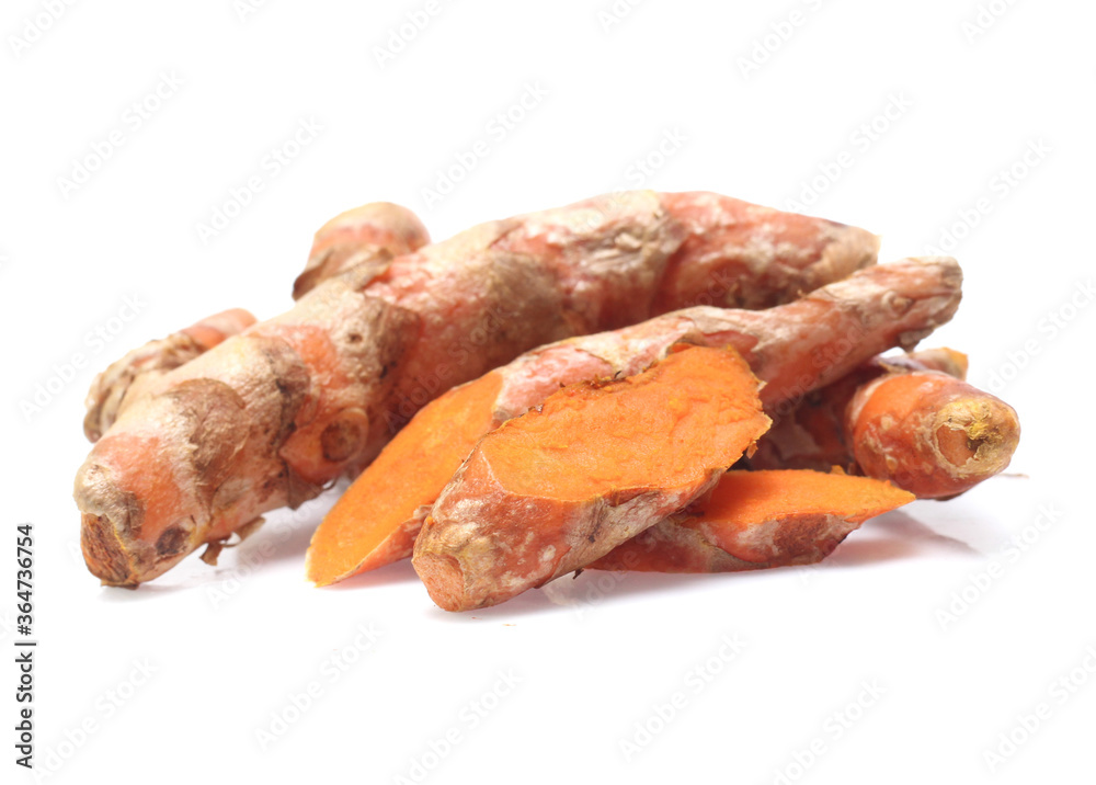 turmeric isolated on white background turmeric isolated on white background