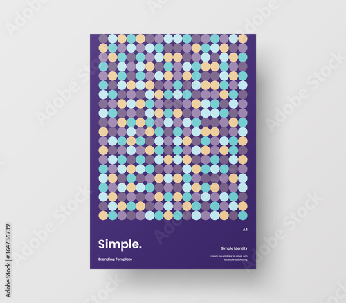 Amazing business presentation vector A4 vertical orientation front page mock up. Modern corporate report cover abstract geometric illustration design layout. Company identity brochure template.